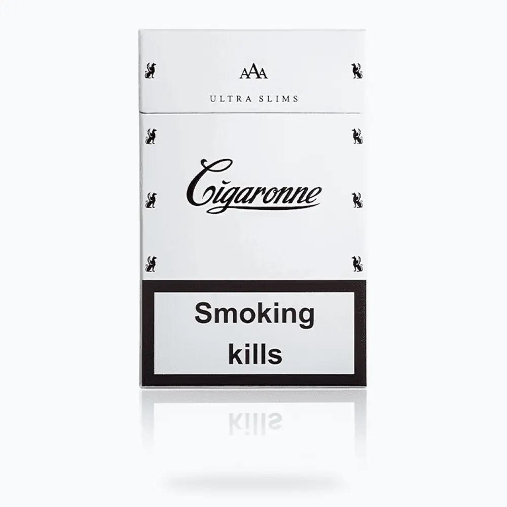 Cigaronne Ultra Slims White 6mg — Carton (10 × 20 pack)