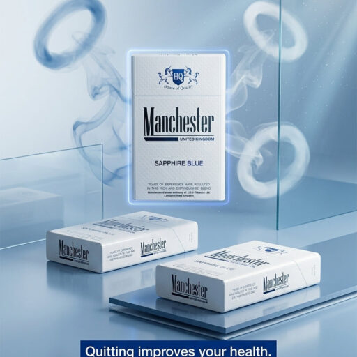 Manchester Sapphire Blue Plain Cigarettes (10 packets x 20s)