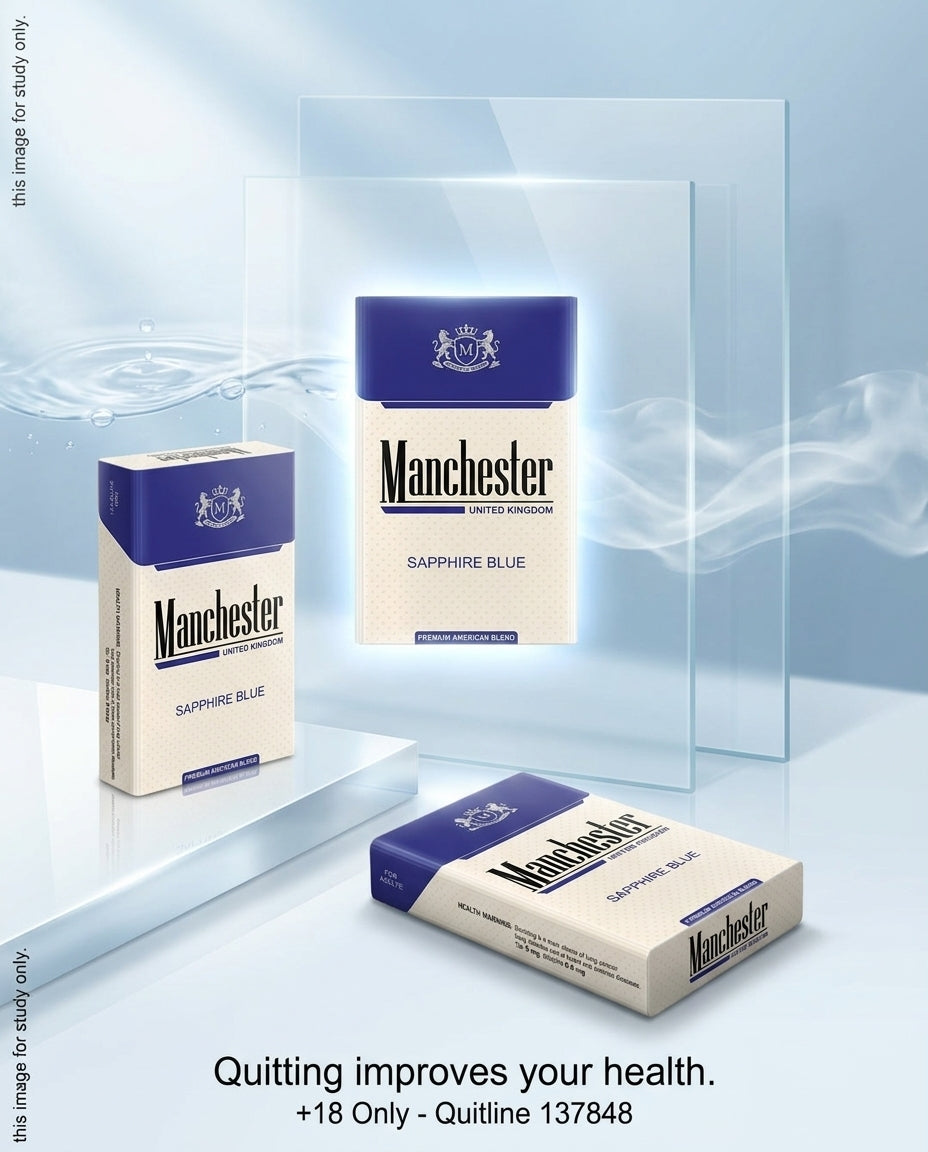 Manchester Sapphire Blue White Cigarettes (10 packets x 20s) - Image 2