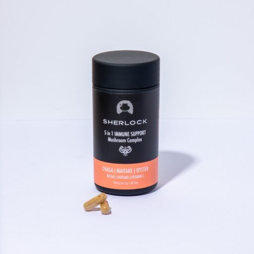 Sherlock 5-in-1 Multi-Blend Complex  with 5 Mushrooms + Turmeric (60 Caps)