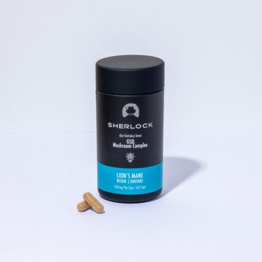 Sherlock GSD Mushroom Complex with Lion’s Mane, Shiitake & Reishi – (60 Caps)