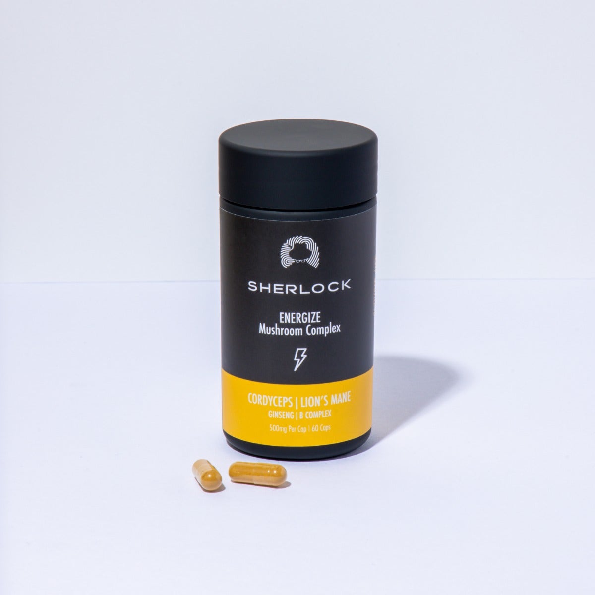 Sherlock Multi-Ingredient Complex with Cordyceps, Lion’s Mane, Ginseng & B Vitamins (60 Caps)
