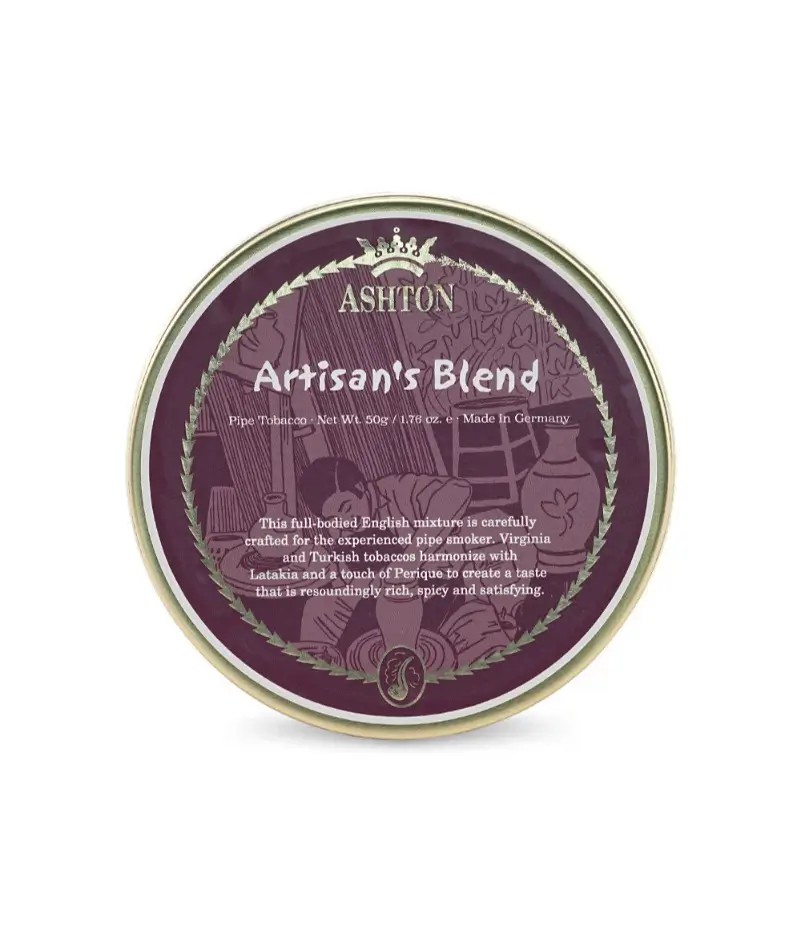 Ashton Artisan's Blend Pipe Tobacco — Box of 5 × 50g tins