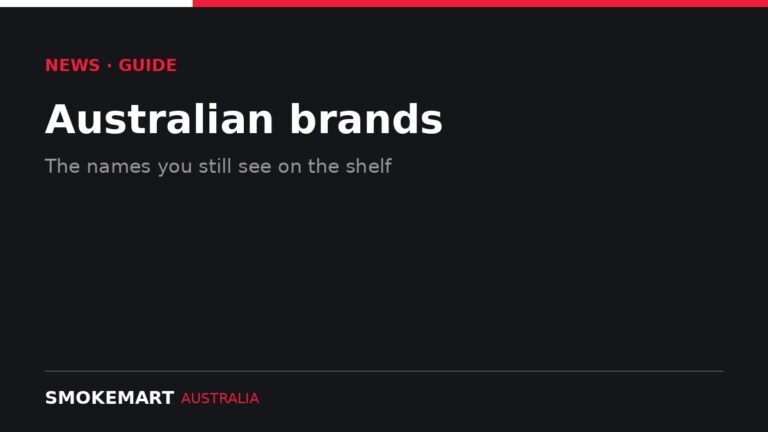 Smoke Mart Australia graphic: Australian brands