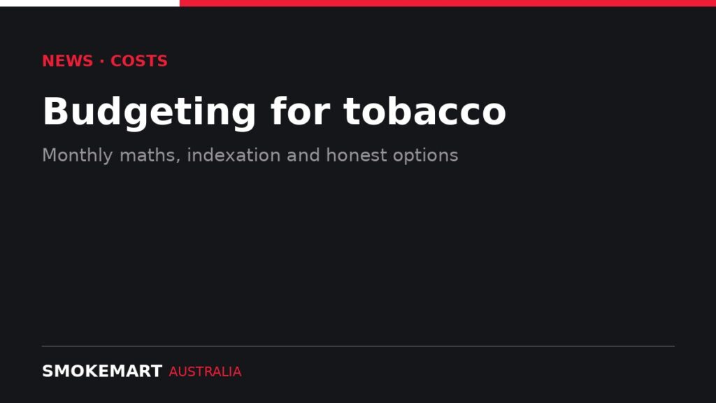 Smoke Mart Australia graphic: Budgeting for tobacco