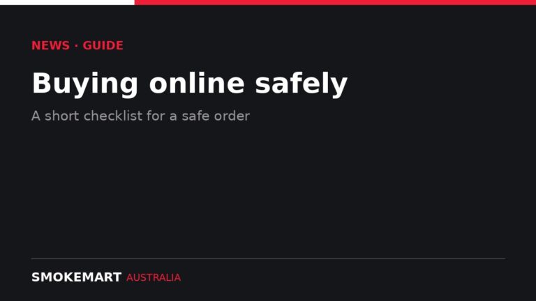 Smoke Mart Australia graphic: Buying online safely