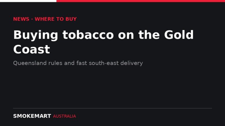 Smoke Mart Australia graphic: Buying tobacco on the Gold Coast