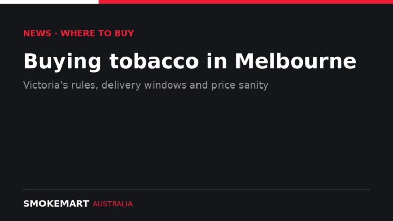 Smoke Mart Australia graphic: Buying tobacco in Melbourne