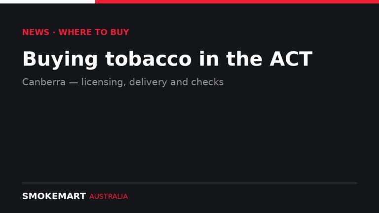Smoke Mart Australia graphic: Buying tobacco in the ACT