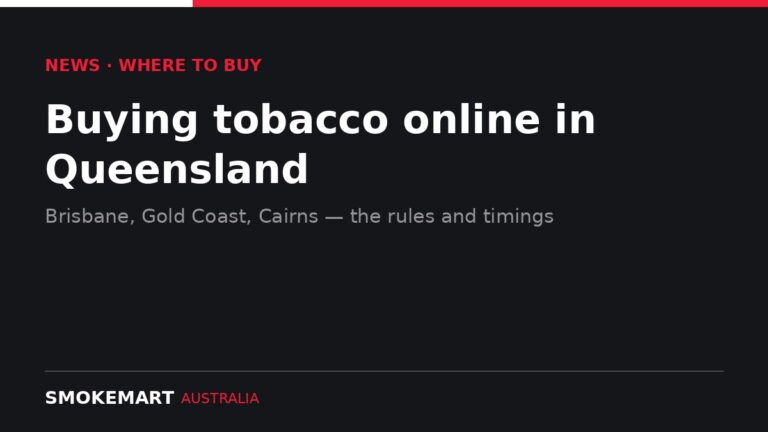 Smoke Mart Australia graphic: Buying tobacco online in Queensland