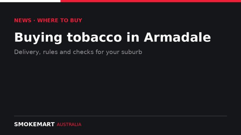 Smoke Mart Australia graphic: Buying tobacco in Armadale
