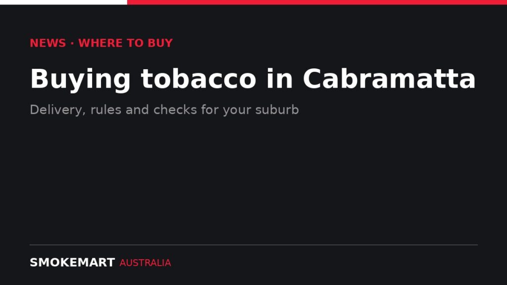 Smoke Mart Australia graphic: Buying tobacco in Cabramatta