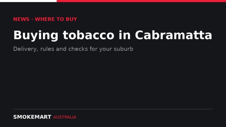 Smoke Mart Australia graphic: Buying tobacco in Cabramatta