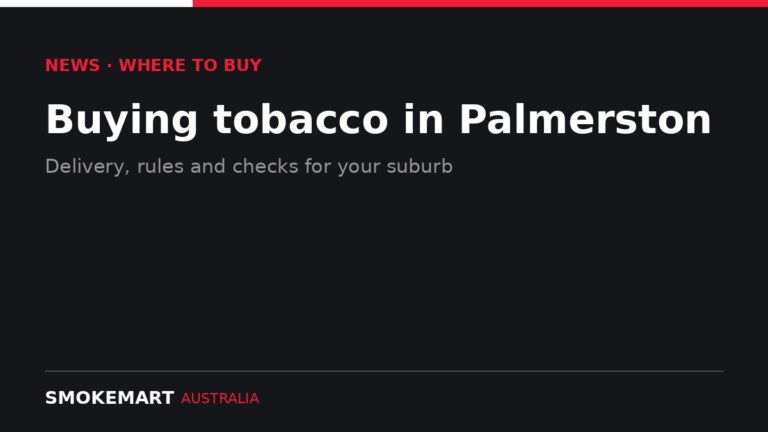 Smoke Mart Australia graphic: Buying tobacco in Palmerston