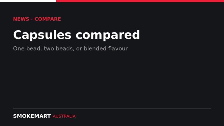 Smoke Mart Australia graphic: Capsules compared