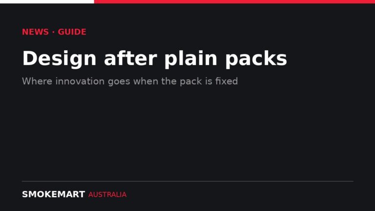 Smoke Mart Australia graphic: Design after plain packs