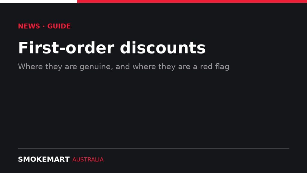 Smoke Mart Australia graphic: First-order discounts