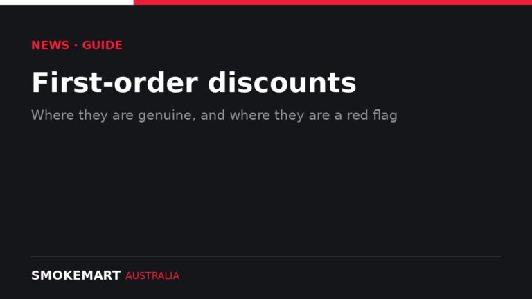 Smoke Mart Australia graphic: First-order discounts