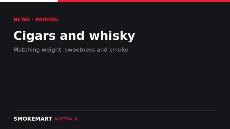 Smoke Mart Australia graphic: Cigars and whisky