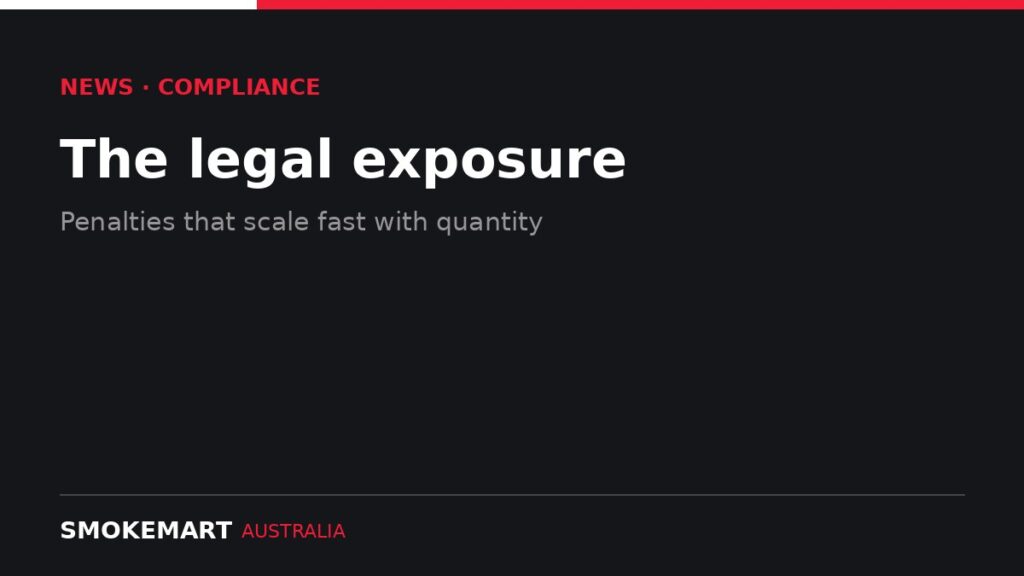Smoke Mart Australia graphic: The legal exposure