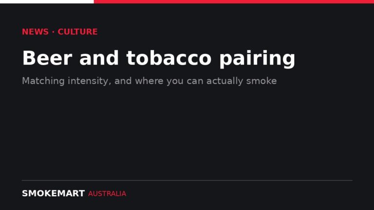 Smoke Mart Australia graphic: Beer and tobacco pairing