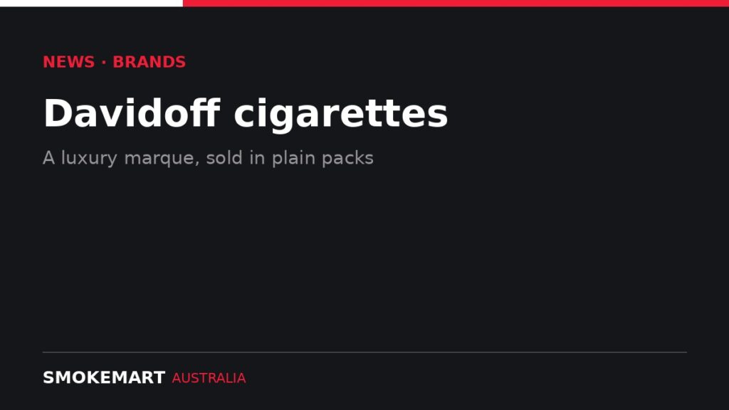 Smoke Mart Australia graphic: Davidoff cigarettes