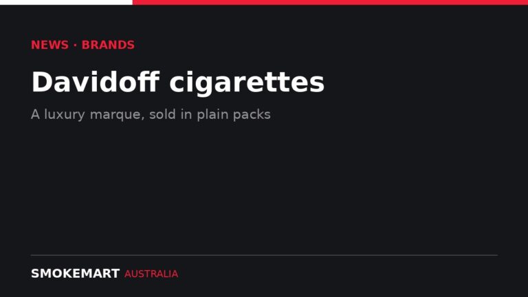 Smoke Mart Australia graphic: Davidoff cigarettes
