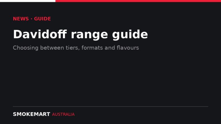 Smoke Mart Australia graphic: Davidoff range guide