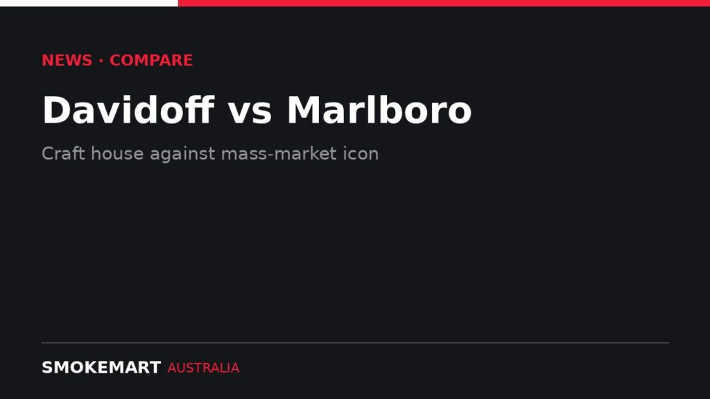 Smoke Mart Australia graphic: Davidoff vs Marlboro