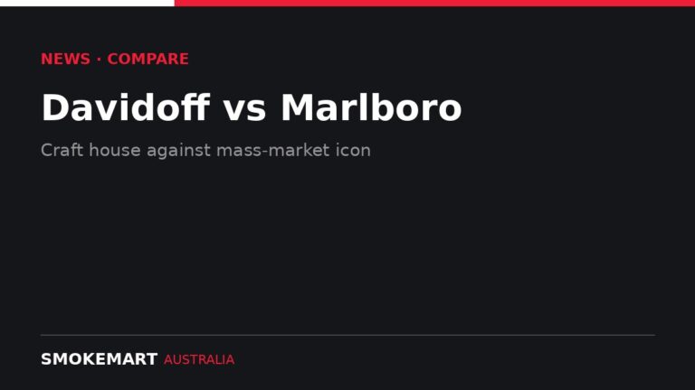 Smoke Mart Australia graphic: Davidoff vs Marlboro