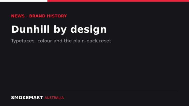 Smoke Mart Australia graphic: Dunhill by design