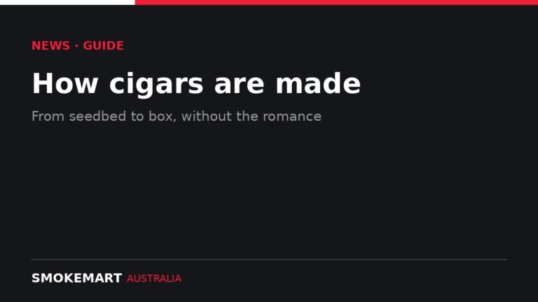 Smoke Mart Australia graphic: How cigars are made