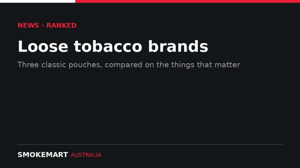 Smoke Mart Australia graphic: Loose tobacco brands