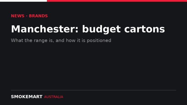 Smoke Mart Australia graphic: Manchester: budget cartons