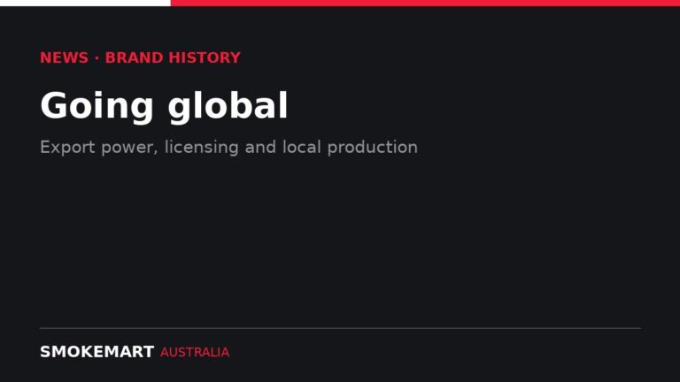 Smoke Mart Australia graphic: Going global