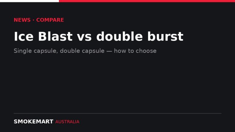 Smoke Mart Australia graphic: Ice Blast vs double burst