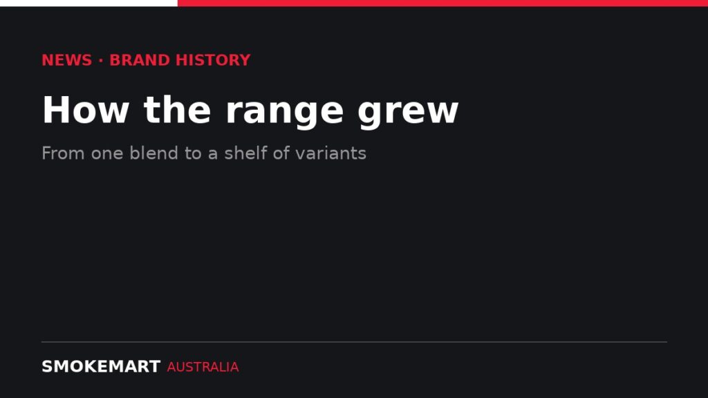 Smoke Mart Australia graphic: How the range grew