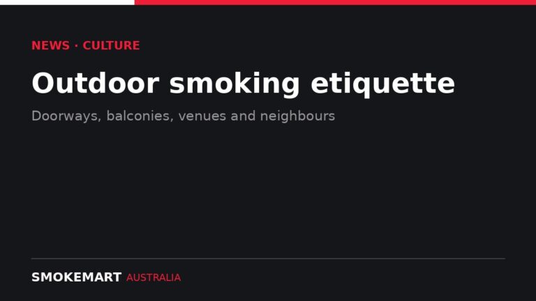 Smoke Mart Australia graphic: Outdoor smoking etiquette