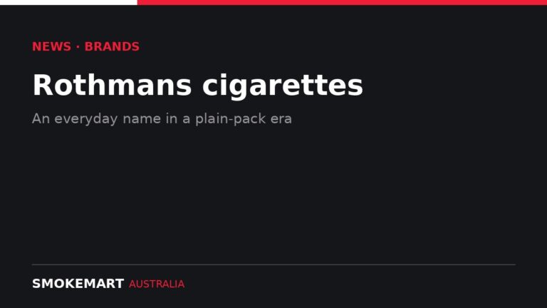 Smoke Mart Australia graphic: Rothmans cigarettes
