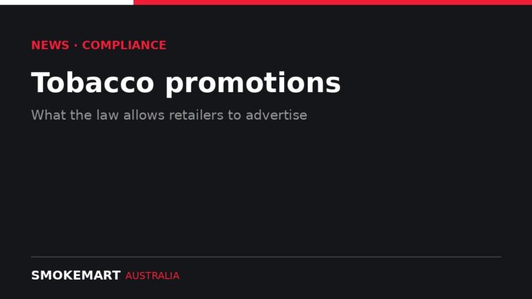 Smoke Mart Australia graphic: Tobacco promotions
