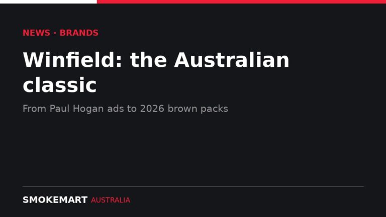 Smoke Mart Australia graphic: Winfield: the Australian classic