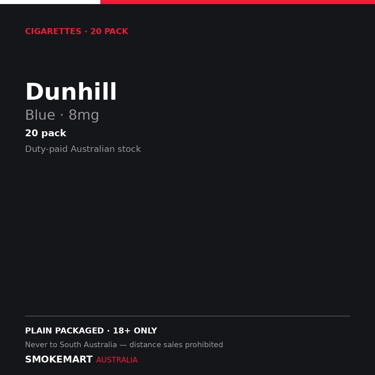 Dunhill Blue 8mg — 20 pack