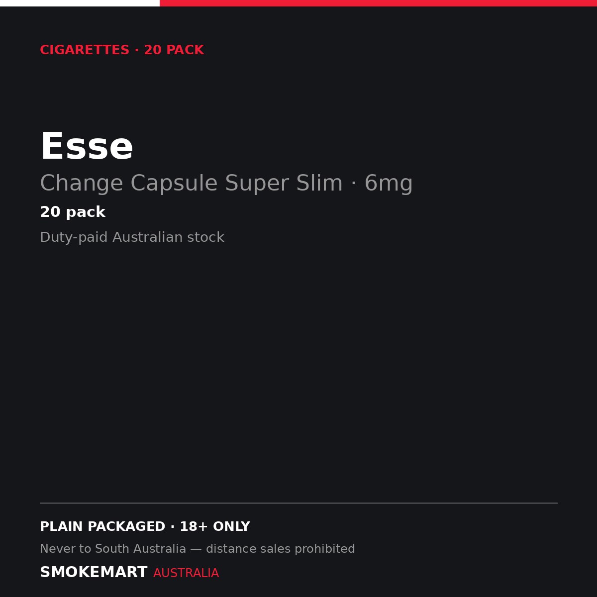 Esse Change Capsule Super Slim 6mg — 20 pack