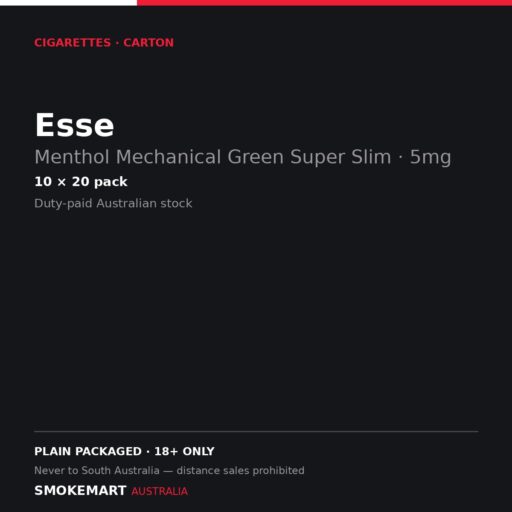 Esse Menthol Mechanical Green Super Slim 5mg — Carton (10 × 20 pack)
