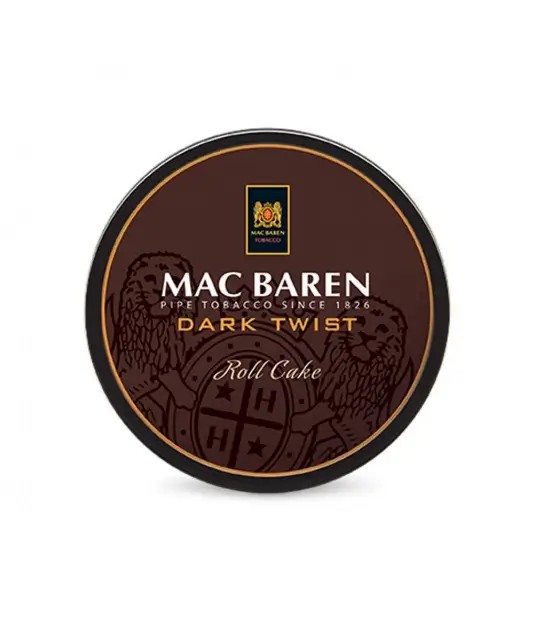 Mac Baren Dark Twist Pipe Tobacco — Box of 2 × 100g tins