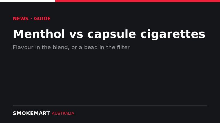 Smoke Mart Australia graphic: menthol vs capsule cigarettes