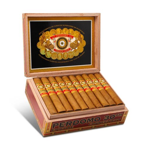 Perdomo 30th Anniversary Connecticut Box-Pressed Epicure Cigar — Single