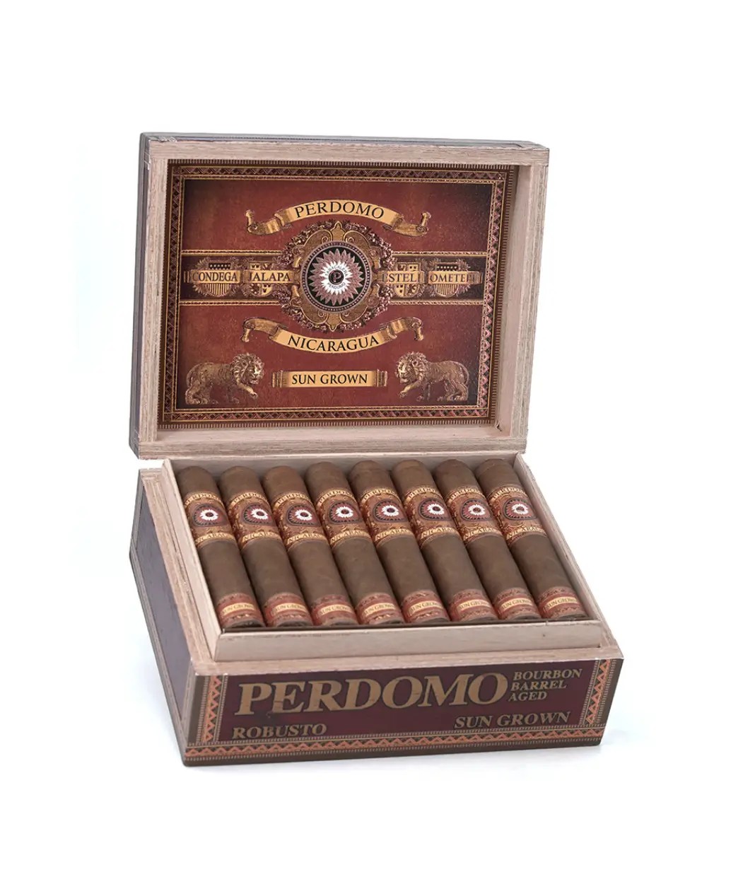 Perdomo Nicaragua Bourbon Barrel Aged Sun Grown Robusto Cigar — Box of 24