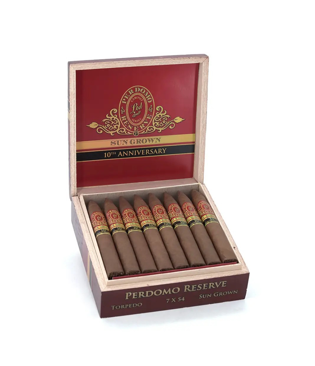 Perdomo Reserve 10th Anniversary Sun Grown Torpedo Cigar — Box of 25