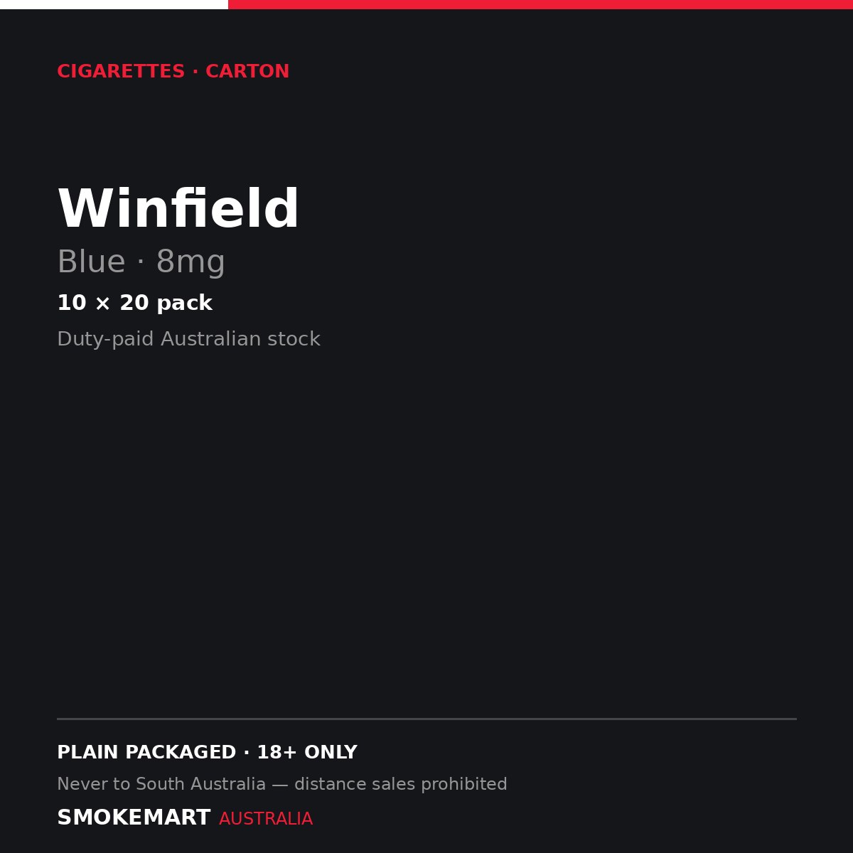 Winfield Blue 8mg — Carton (10 × 20 pack)